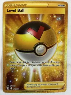 Level Ball 181/163 Gold Secret Rare – Battle Styles Pokemon Trainer Item - Image 2