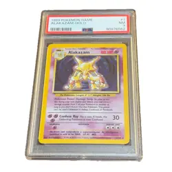 1999 POKEMON BASE SET UNLIMITED #1 ALAKAZAM-HOLO PSA 7 - Image 1