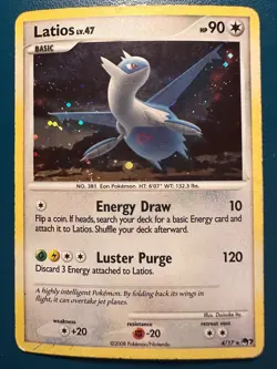 2008 Pokemon Pop Series 7 LATIOS #4/17 Holo Rare Foil BW5 MP - Image 1