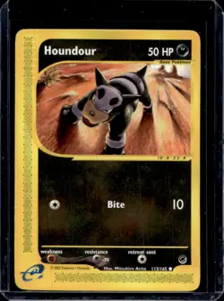 2002 Pokemon Expedition Set Houndour #113/165 - Image 1