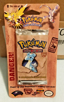 1999 Pokemon Fossil Blister Pack - Factory Sealed (Unopened) WOTC Lapras - Image 1