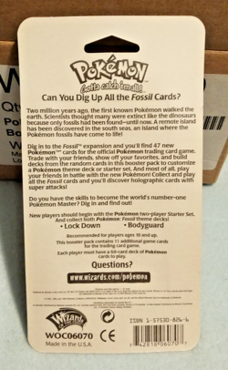 1999 Pokemon Fossil Blister Pack - Factory Sealed (Unopened) WOTC Lapras - Image 3