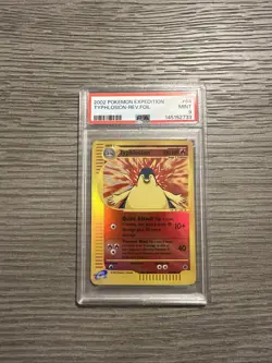 PSA 9 MINT Pokemon TYPHLOSION Reverse Holo Rare 2002 Expedition #64/165 WOTC - Image 1