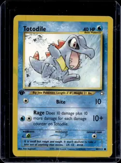 2000 Pokemon Neo Genesis 1st Edition Totodile #80/111 - Image 1