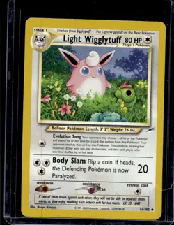 2002 Pokemon Neo Destiny 1st Edition Light Wigglytuff #54/105 - Image 1