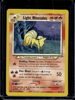 2002 Pokemon Neo Destiny Light Ninetales #50/105 - Image 1