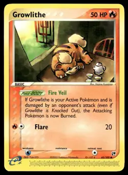 Pokemon TCG Sandstorm #65/100 Growlithe LP+ - Image 1