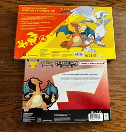 Pokemon Reshiram & Charizard GX Premium Collection Box Lance’s Charizard V LOT - Image 2