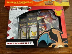 Pokemon Reshiram & Charizard GX Premium Collection Box Lance’s Charizard V LOT - Image 3