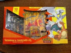 Pokemon Reshiram & Charizard GX Premium Collection Box Lance’s Charizard V LOT - Image 4