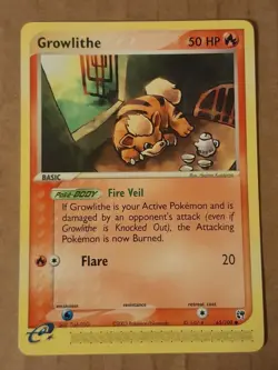 Pokemon Growlithe 65/100 Ex Sandstorm NM See Pictures - Image 1