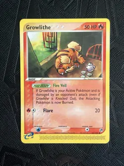Pokemon TCG Growlithe 65/100 EX Sandstorm Non Holo Vintage English Edition - LP - Image 3