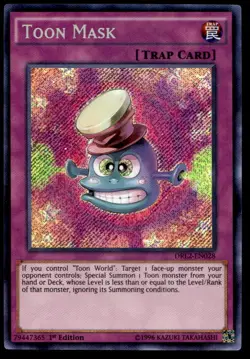 Yu-Gi-Oh TCG Dragons of Legend 2 #DRL2-EN028 Toon Mask Secret Rare,1st Ed. - Image 1