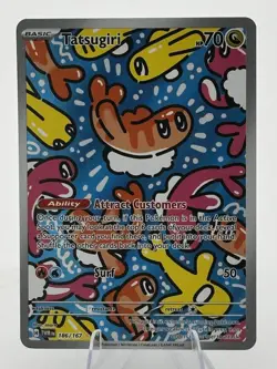 Pokemon TCG Tatsugiri Twilight Masquerade Illustration Rare Card 186/167 - Image 1