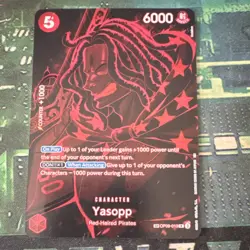 One Piece Yasopp OP09-013 SP Character Card 6000 Attack Bandai - Image 1