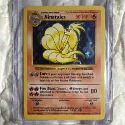 Ninetales 12/102 Holo Rare Base Set (Shadowless) Pokemon Card - Image 3
