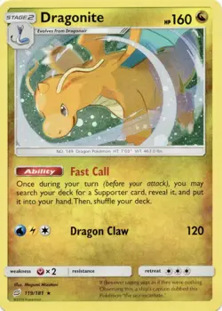 Dragonite - 119/181 - Pokemon Team Up Cosmos Holo Promo NM Card - Image 1