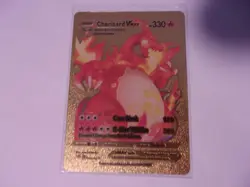 Charizard VMAX 020/189 Gold Metal Card Pokemon HP 330 NM/M, In Sleeve - Image 1