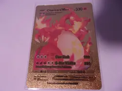 Charizard VMAX 020/189 Gold Metal Card Pokemon HP 330 NM/M, In Sleeve - Image 2