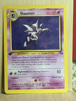 HAUNTER - 21/62 - 1st Edition Fossil - Rare - Pokemon Card - Vintage Wotc - Image 1