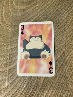 1999 Pokemon Bicycle Mini Poker Cards - Snorlax - 3 of Spades - Image 1