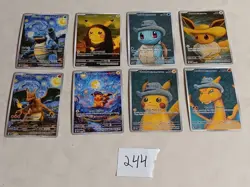 8 Pokemon x Van Gogh Black Star Promo ACG Art Card - read description - Image 1