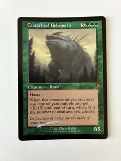 MtG *foil retro frame* Craterhoof Behemoth Innistrad Remastered NM mythic card - Image 1