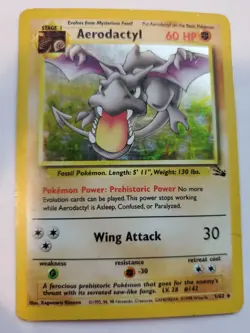 Aerodactyl Fossil Set Holo Pokemon Card Base Jungle - Image 1
