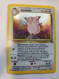 Clefable Jungle Set Holo Pokemon Card Base Fossil - Image 1