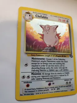Clefable Jungle Set Holo Pokemon Card Base Fossil - Image 2
