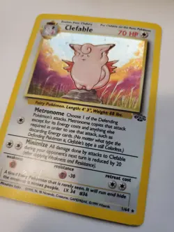 Clefable Jungle Set Holo Pokemon Card Base Fossil - Image 3