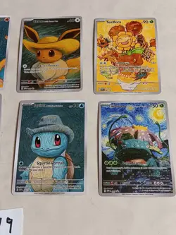 8 Pokemon x Van Gogh Black Star Promo ACG Art Card - read description - Image 3