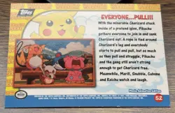 Pokemon 1999 Topps Movie Card #52 “Everyone…Pull!!!” HOLO FOIL black Logo - Image 2