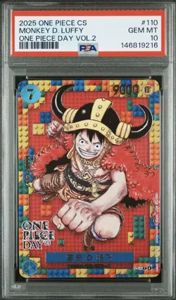 PSA 10 Monkey D. Luffy #110 – One Piece Day Vol.2 Promo – 2025 OP Chinese Card - Image 1