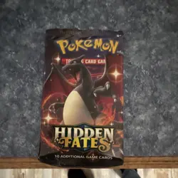Pokemon TCG Hidden Fates Booster Pack English Charizard 10 Cards - Image 1