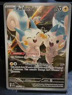 Pokemon TCG Pachirisu Holo Card 208/198 Scarlet & Violet Illustration Rare - Image 1