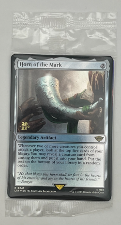 MTG Horn of the Mark Prerelease Foil Promo LTR #241 The Lord of the Rings Magic - Image 1