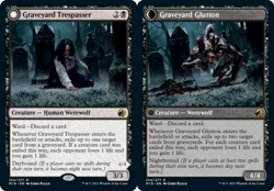 x1 Graveyard Trespasser // Graveyard Glutton R MTG Innistrad: Midnight Hunt M/NM - Image 1