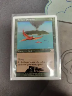 1x Signed Birds Of Paradise Magic The Gathering Rare Staple - Image 1