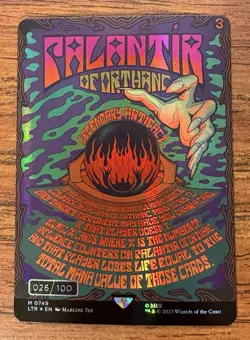 Palantir of Orthanc - Serialized Borderless Poster- MTG LOTR LTR - 026/100 - Image 1