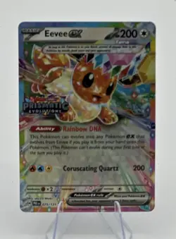Eevee ex – 075/131 – Stamped Promo – Pokemon Prismatic Evolutions - NM - Image 1