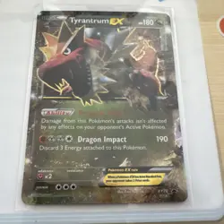Pokemon Tyrantrum EX XY Black Star Promo Holo XY70 English Basic Dragon 180 HP - Image 1