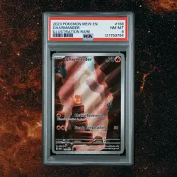 2023 Pokemon Mew en Charmander Illustration Rare PSA 8 NM-MT - Image 1