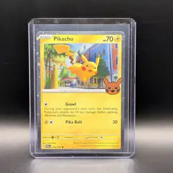 Pikachu 018/091 Pokemon Trick or Trade BOOster 2024 - (Cosmos Holo) NM - Image 1