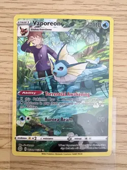 Pokemon TCG - Vaporeon TG02/TG30 - SWSH Brilliant Stars Trainer Gallery - NM - Image 1
