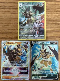 Pokemon TCG Kleavor Tg08/tg30 Kleavor V Swsh248 Kleavor Vstar Swsh249 Lot x3 - Image 1