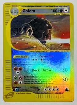 2003 Pokemon Skyridge 148/144 Golem Crystal Reverse Holo Secret Rare Mint !! - Image 1