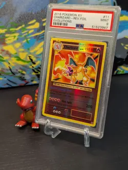 PSA 9 MINT ✨ Pokemon 🔥 Charizard 11/108 XY Evolutions Reverse Holo Rare 🔥 - Image 1