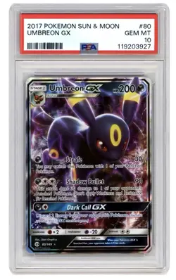 2017 Umbreon GX Holo Pokemon Sun & Moon 80/149 PSA 10 - Image 1