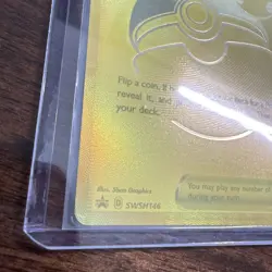 Pokemon TCG Celebrations Poke Ball Trainer SWSH146 Promo Full Art Gold - Image 2
